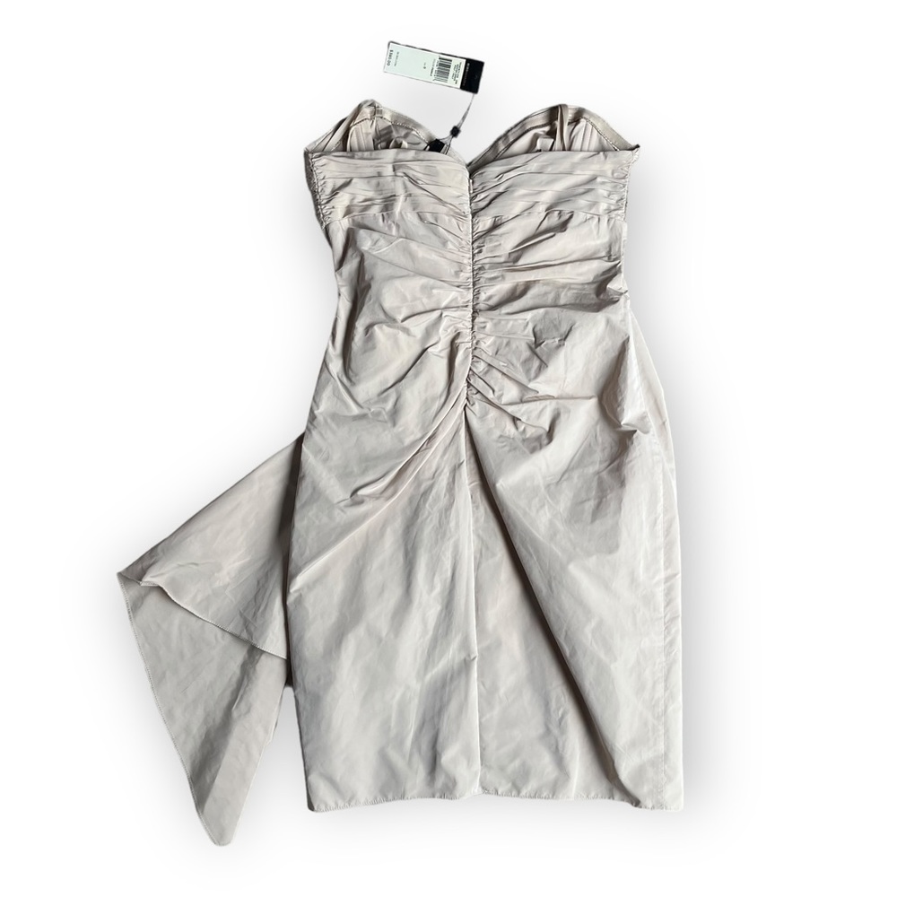 BCBGMaxAzria Beige Bow Sweetheart Cocktail Dress - Picture 2 of 6